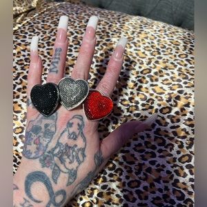 Torrid black bling 🖤shaped ring - new no tags